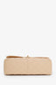 Pre-loved Chanel™ 2016-17 Beige Quilted Caviar Leather Classic Jumbo Double Flap Bag