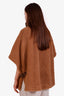 Max Mara Brown Camel Wool Silk Teddy Cape One Size