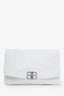 Balenciaga White Leather Small BB Soft Flap Shoulder Bag