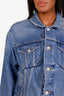 Balenciaga 2018 Blue 'Swing' Darted-seams Denim Jacket Size 36