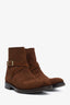 Gucci Brown Suede Buckle Ankle Boots Size 7.5 Mens