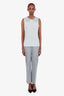 Victoria Beckham Grey Wool Cotton Blend Pants Size 6