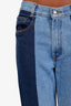 Rentrayage Blue Two Tone Denim Straight Leg Jeans Size XS