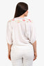 Vilshenko White Cotton Multicolour Floral Embroidered Blouse Size 14