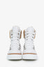 Hermès White Calfskin Woolskin Flocon Ankle Boots Size 39
