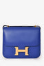 Hermès 2020 Electric Blue Swift Leather Constance 18 GHW