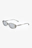 Pre-loved Chanel™ Silver Frame Logo Oval Sunglasses