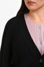 Hermès Black Wool H Buttoned Cardigan Size 42
