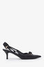 Gucci Black Leather Slingback Heels Size 36C