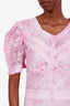 LoveShackFancy Pink Lace Maxi Dress with Slip Size 4