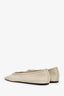 Le Monde Beryl Beige Leather Regency Flats Size 38