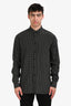 Alexander McQueen Black Silk Skull Long Sleeve Button Down Shirt Estimated Size M Mens