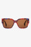 Vivienne Westwood Red/Multicolour Tartan Check Square Frame Sunglasses