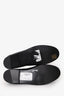 Hermès Black Leather Canvas 'Destin' Loafers Size 37