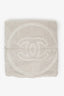 Pre-loved Chanel™ Beige/White Terry Cotton CC Beach Tote Towel Set