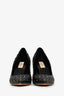 Valentino Black Quilted Leather Studded Heels Size 37.5