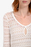 Isabel Marant White Cotton Blend Crochet Long Sleeve Maxi Dress Size 40
