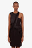 Victoria Beckham PS 19 Black Pleated Belted Mini Dress Size 6