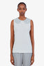Dolce & Gabbana Grey Silk Lace Sleeveless Top Size 42