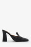Bottega Veneta Black Calfskin Step San Marco Mules Size 40