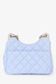 Pre-loved Chanel™ Light Blue Quilted Caviar Small Wavy Hobo GHW
