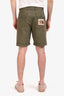 Gucci x The North Face Green Utility Cargo Short Size 44 Mens