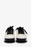 Pre-Loved Chanel™ White/Yellow Interlocking CC Logo Leather Sneakers Size 40.5