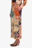 Gucci Multicolour Silk Flowy Cropped Patterned Pants Size 44