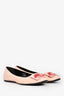 Roger Vivier Pink Patent Kiss Buckle Flats Size 41