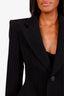 Balenciaga Black/White Hourglass Pinstripe Blazer Jacket Size 36