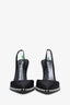 Alexander Wang Black Satin Studded Slingback Heels Size 41