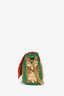 Gucci 2019 Raffia Pink/Green Trimmed Marmont Bag