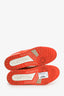 Louis Vuitton Orange/White Calfskin Monogram Trainer Sneaker Size 8 Men's