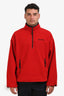 Miu Miu Red Polyester Fleece Quarter-Zip Sweater Size XS Mens