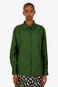 Reformation Green Cotton 'Will' Oversized Button-Up Top Size S