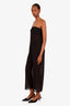 Red Valentino Black Sheer Strapless Wide-Leg Jumpsuit Size 46