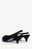 Gucci Black GG Velvet Horsebit Slingback Pump Size 38