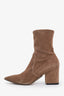 Stuart Weitzman Brown Suede Pointed Toe Ankle Boots Size 7