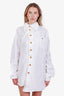 Vivienne Westwood White Cotton Logo Button Up Dress Size S