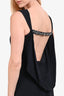 Christian Dior 2015 Navy Silk Blend Backless Embellished Gown Size 4