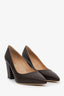 Escarpins slingback Sergio Rossi en cuir marron, pointure 39