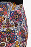 Veronica Beard Purple/Multicolour Mac Paisley Asymmetrical Midi Skirt Size 10