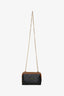 Celine Brown Coated Canvas Triomphe Clutch on Chain