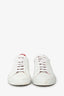 Givenchy White/Red Leather Urban Street Low Top Sneakers Size 37
