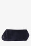 Khaite Blue Suede Logo Lina Clutch