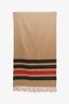 Burberry Brown Cashmere Fringe Scarf
