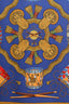 Hermès Blue/Yellow Silk Les Tambours Scarf Size 90cm