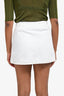 Ganni White Wrap Denim Mini Skirt Size 34