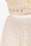Dion Lee Ivory Vein Lace Pleated Midi Length Skirt Size 4