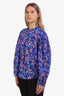 Isabel Marant Etoile Blue/Pink Floral Blouse Size 40
